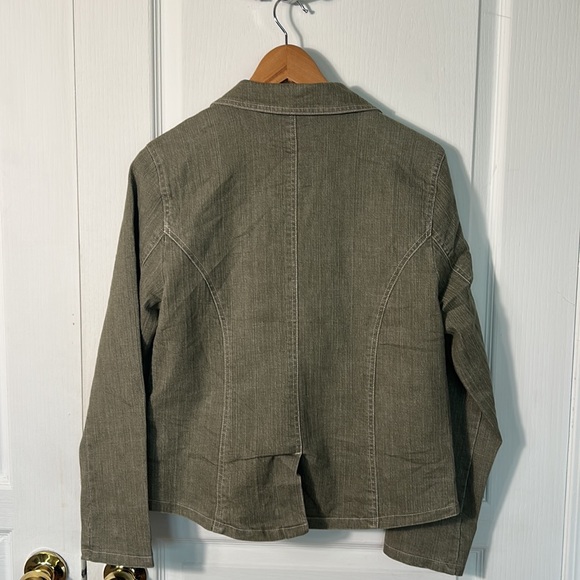 NWT FDJ FRENCH DRESSING DENIM STRETCH JACKET IN LIGHT OLIVE GREEN IN SIZE M - Picture 5 of 7